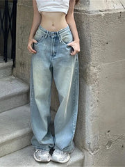 Baggy Jeans Women High Waisted Casual Straight Vintage Streetwear Y2K Fashion