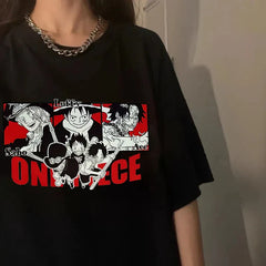 Japanese Anime Portgas·D· Ace Harajuku Manga Graphic T-shirt