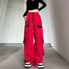 Cargo Pants High Waisted Women Pants Vintage Straight Oversized Y2K Style Fashion 2024 Winter