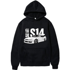 Initial D JDM Hoodie Vintage Drift Japanese Cars S14