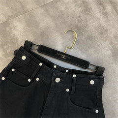 Goth Black Wash Shorts