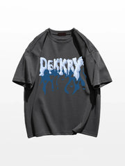 Men Summer Hip Hop Graffiti Tee - Oversized Y2K