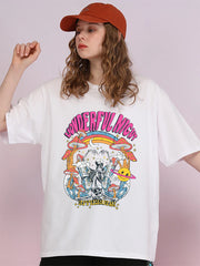 Skull Mushrooms Print Tee