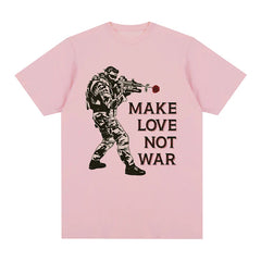 Make Love Not War Rose Vintage T-Shirt