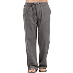 Casual Spring and Summer Men's Trousers with Drawstring Waist