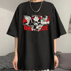 Japanese Anime Portgas·D· Ace Harajuku Manga Graphic T-shirt