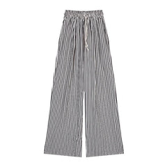 Korean Vintage Striped Wide Leg Pants