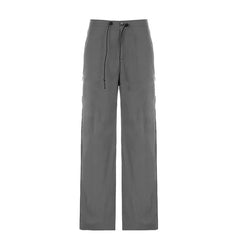 Split Zipper Contrast Pants High Waist