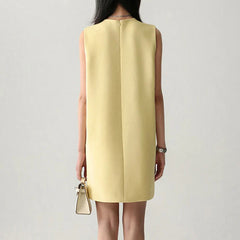 blend commuting simple sleeveless straight dress, comfortable and fashionable