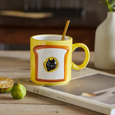 Cartoon 3D Printed Bread Baguette Mugs High Capacity