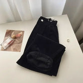 Retro High Waist Corduroy Pants Trousers Korean Fashion Baggy All Match Black Pant