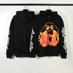 Cactus Print Men's Hoodie High Street Casual Pullover