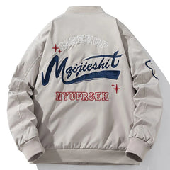 2024 Men's Military Bomber Jacket - Autumn Windbreaker, Short Zip Down Coat