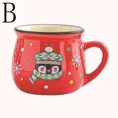 Christmas Mug Breakfast Cups Cartoon Santa