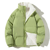 2023 New Winter Jacket Men Thicken Stand Collar Parka