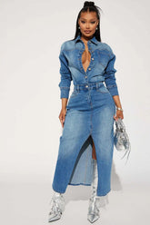 Remember Me Denim Maxi Dress