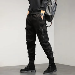 Men Cargo Pants Multi Pocket Khaki Trousers Casual Military