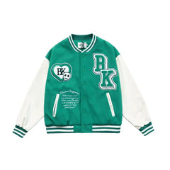 Clothing jacket American retro loose men baseball clothing street racing