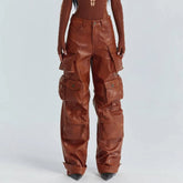 Leather Cargo Pants
