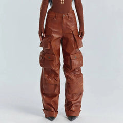 Leather Cargo Pants