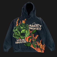 Y2K Streetwear Fashion Men Gothic Punk Oversized Hoodie