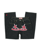 Chic Harajuku Vintage Cargo Jeans Y2K Hip Hop Style with Wide-Leg Fit and Handy Pockets