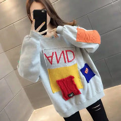 Casual Sweatshirts Female Clothing 2024 Autumn Winter Oversized All-match Tops Korean