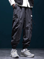 Safari Style New Satin American Men Cargo Pants