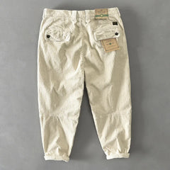 Autumn Winter New Cotton Corduroy Pants Solid Color Casual Safari