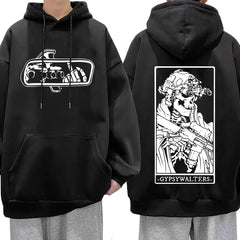 Hoodie Men's Vintage Skeleton Graphic Hooded Sweatshirts Oversized Hoodies Streetwear
