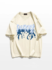 Men Summer Hip Hop Graffiti Tee - Oversized Y2K