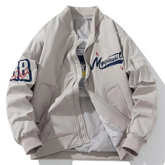2024 Men's Military Bomber Jacket - Autumn Windbreaker, Short Zip Down Coat