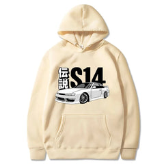 Initial D JDM Hoodie Vintage Drift Japanese Cars S14