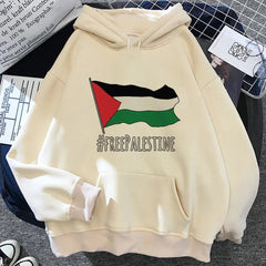 Autumn Winter Palestine Hoodie Women Printed Pullovers