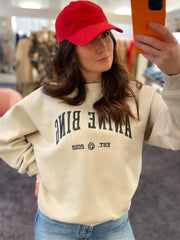 Letter Embroidered Sweatshirts for Women Fashion Hooded Pullovers