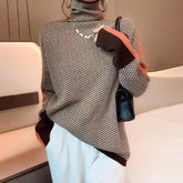 Chic Sexy Turtleneck Knitted Sweater for Women Slim Fit Popular Sweet Style