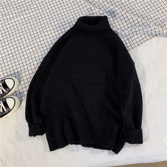Sweater men loose autumn and winter Japanese retro cartoon Male bottoming shirt pullovers