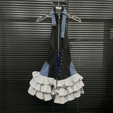 Ava Retro Rivet Mini Dress