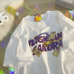 Kawaii Fruit Print Harajuku Tee: Embrace Sweet & Quirky Style