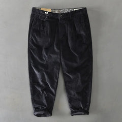 Autumn Winter New Cotton Corduroy Pants Solid Color Casual Safari