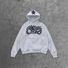 Men Letter Gothic Hoodies