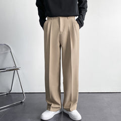Men Pants Wide Leg Suit Casual Baggy Korean Style