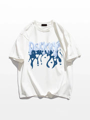Men Summer Hip Hop Graffiti Tee - Oversized Y2K