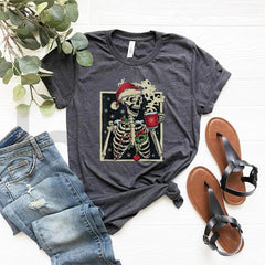 Inside Skeleton Christmas Women T-Shirt