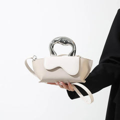 Silver Handle Crossbody Purse