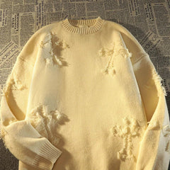 Men Knitted Pullovers Streetwear Sweater Retro Autumn
