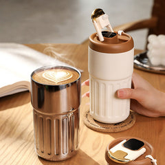 Liner Stainless Coffee Mug Smart Temperature Display Thermos Portable Leakproof