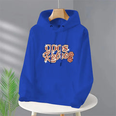 Beautiful Letter Printed Hoodie: Winter Fleece Pullover