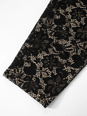 Talking Flirty Black Lace Two Piece Set