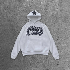 Men Letter Gothic Hoodies